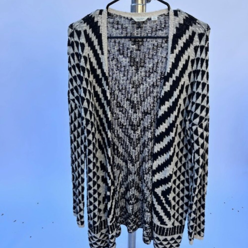 Super Cool Lucky Brand Patterned Cardigan  Size Large